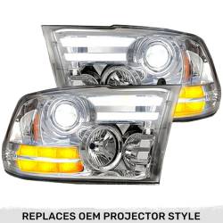 Recon - Recon 264276CLC Projector HeadLights Clear Lens for 14-19 RAM Trucks - Image 1