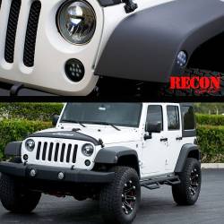 Recon - Recon 264135WHBK LED Front Side Fender Lenses Smoked/White for 07-18 Wrangler JK - Image 4