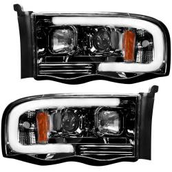 Recon - Recon 264191BKC Projector HeadLights Smoked Lens for 02-05 RAM Trucks - Image 1
