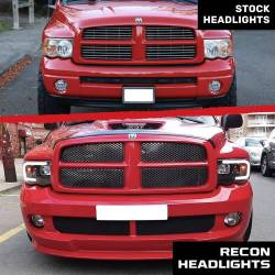 Recon - Recon 264191BKC Projector HeadLights Smoked Lens for 02-05 RAM Trucks - Image 3