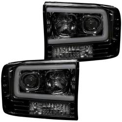 Recon - Recon 264192BKC Projector HeadLights Smoked Lens 99-04 Ford Super Duty - Image 1