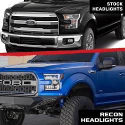 Recon - Recon 264290BKCS Projector HeadLights Smoked Lens 15-17 Ford F150 - Image 4