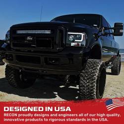 Recon - Recon 264193BKC Projector HeadLights Smoked Lens 05-07 Ford Super Duty - Image 3