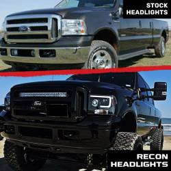 Recon - Recon 264193BKC Projector HeadLights Smoked Lens 05-07 Ford Super Duty - Image 4
