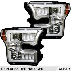 Recon - Recon 264290CLC Projector HeadLights Clear Lens 15-17 Ford F150 - Image 1