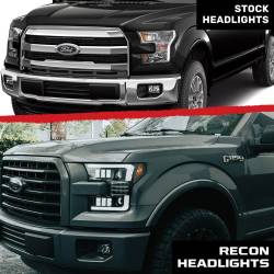 Recon - Recon 264290LEDBKC LED Projector HeadLights Smoked Lens 15-17 Ford F150 - Image 4
