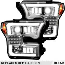 Recon - Recon 264290LEDCLC LED Projector HeadLights Clear Lens 15-17 Ford F150 - Image 1