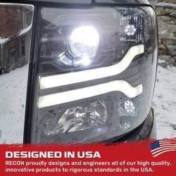 Recon - Recon 264195BKC Projector HeadLights Smoked Lens 07-13 Silverado 1500/HD - Image 4