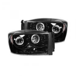 Recon - Recon 264199BKCC Projector HeadLights Smoked Lens for 06-08 RAM Trucks - Image 1