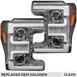 Recon - Recon 264372CLC Projector HeadLights Clear Lens 17-19 Ford Super Duty - Image 1