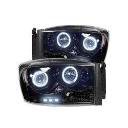 Recon - Recon 264199BKCC Projector HeadLights Smoked Lens for 06-08 RAM Trucks - Image 2