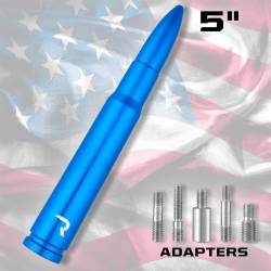 Recon - Recon 264ANT50BL 5" Aluminum 50 Cal Universal Stubby Antenna-Blue - Image 3
