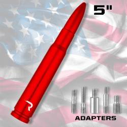 Recon - Recon 264ANT50RD 5" Aluminum 50 Cal Universal Stubby Antenna Red - Image 3