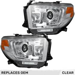 Recon - Recon 264294CLC Projector HeadLights Clear Lens for 14-21 Toyota Tundra - Image 1