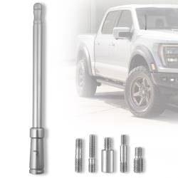 Recon - Recon 264ANTBR 8" Aluminum Universal Stubby Antenna-Silver - Image 1