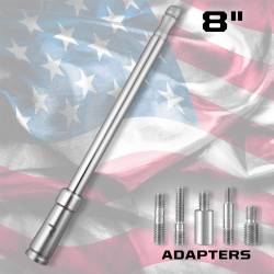 Recon - Recon 264ANTCH 8" Aluminum Universal Stubby Antenna-Chrome - Image 3