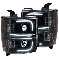 Recon - Recon 264296BKC Projector HeadLights Smoked Lens 14-19 Silverado HD - Image 2