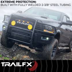 TrailFX - TrailFX E0049T 1Pc Black Textured Powder Coated Steel Grille Guard - Image 2