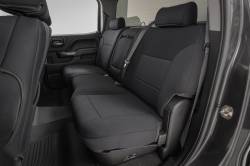 Rough Country Suspension Systems - Rough Country 91070 Fr/Rr Seat Covers Black for 14-26 Silv/Sra 2500HD/3500 Crew - Image 2