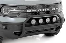 Rough Country Suspension Systems - Rough Country 51156 Front Bumper Nudge Bar w/LEDs Black 21-24 Bronco Sport - Image 2