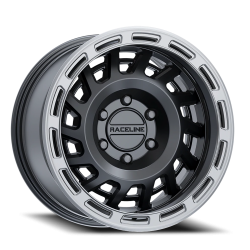 Raceline Wheels - Raceline Wheels 957BS-79080-12 Halo 957BS 17x9 8x6.5 -12mm Satin Black/Silver - Image 1
