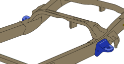 Rust Buster Frameworks - Rust Buster RB7394L Rear Cab Mount Left for 14-18 Chevy/GMC 1500 CC 5.8' Bed 4WD - Image 8