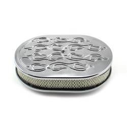Speedmaster - Speedmaster PCE104.1005.05 12"x2" Oval Flamed Pol Alu. Air Cleaner Kit - Image 2