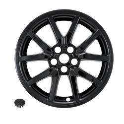 Coast To Coast - Coast To Coast IMP527BLK 18" 5 V Spokes Snap-On Hub Caps - Image 1