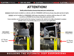 Clayton Off Road - Clayton COR-1409200 3" Rear Bump Stops for 18+ Jeep Wrangler JL - Image 2