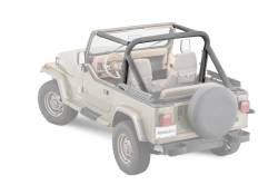 MasterTop - MasterTop 12202115 Sport Bar Covers Black Denim for 87-91 Jeep Wrangler YJ - Image 1