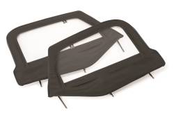 MasterTop - MasterTop 16029224 Fabric Upper Door Skins & Frame Black for 97-06 Wrangler TJ - Image 2