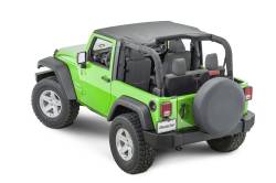 MasterTop - MasterTop 14100335 Black Diamond Bimini Top for 07-18 Jeep JK Wrangler 2DR - Image 1
