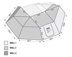 Overland Vehicle Systems - Overland Vehicle Systems 18149909 Nomadic 270 Awning Wall Kit - Image 1
