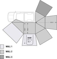 Overland Vehicle Systems - Overland Vehicle Systems 18119909 OVS Nomadic 270 Awning Wall 3 - Image 2