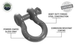 Overland Vehicle Systems - Overland Vehicle Systems 19019903 Recovery Shackle 3/4" 4.75 Ton Gray Universal - Image 4