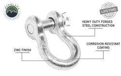 Overland Vehicle Systems - Overland Vehicle Systems 19019905 Recovery Shackle 3/4 4.75 Ton Zinc D-Ring - Image 4
