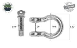 Overland Vehicle Systems - Overland Vehicle Systems 19019905 Recovery Shackle 3/4 4.75 Ton Zinc D-Ring - Image 5