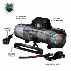 Overland Vehicle Systems - Overland Vehicle Systems 19099901 SCAR 10P 10000lb Winch w/Syn Rope & Remote - Image 3