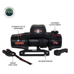 Overland Vehicle Systems - Overland Vehicle Systems 19129901 SCAR 12P 12000lb Winch w/Syn Rope & Remote - Image 2