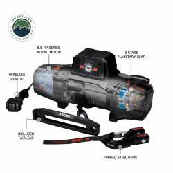 Overland Vehicle Systems - Overland Vehicle Systems 19129901 SCAR 12P 12000lb Winch w/Syn Rope & Remote - Image 4