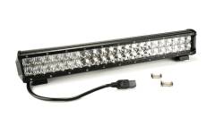 Top Gun Customz - Top Gun Customz TGC72021 20" LED Light Bar Straight Dbl Row Chrome Series Combo - Image 1