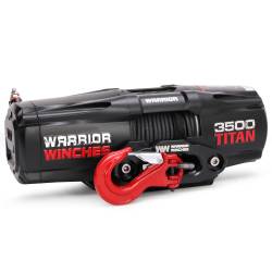 Warrior Winches - Warrior Winches 35TTAA12-CAD Titan 3500lb 12v Electric Winch w/Synthetic Rope - Image 1