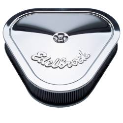 Edelbrock - Edelbrock 1222 Pro-Flo Chrome Triangular Air Cleaner w/2.5" Cotton Element - Image 1