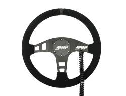 PRP - PRP G160-H Heated Flat Suede Steering Wheel Black - Image 1