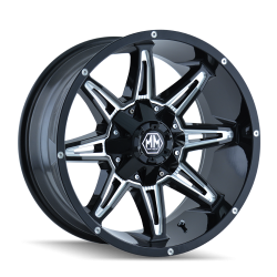Mayhem - Mayhem 8090-2981M18 RAMPAGE 8090 20x9 8x6.5 18mm 130.8mm Gloss Black/Milled - Image 1