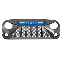 AMERICAN MODIFIED - AMERICAN MODIFIED AMJPAA00116 Gladiator Grille w/Blue 5 Star Lights Bar - Image 2