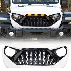 AMERICAN MODIFIED - AMERICAN MODIFIED AMJPCA00123 Goliath Grille w/LED Amber Lights Black & White - Image 1