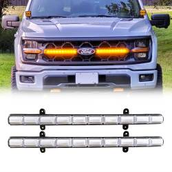 AMERICAN MODIFIED - AMERICAN MODIFIED AMFMAA00185 LED Grille DRL w/Sequential Turn Signal Clear Lens - Image 1