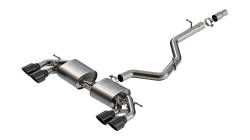 Borla - Borla 141029BC S-Type Cat-Back Exhaust Dual Split Rear Exit for 22-26 Golf R 2.0 - Image 1