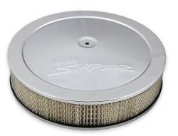 Holley - Holley 120-540 Air Cleaner Assembly 14x4 Chrome w/Paper Filter Element - Image 1